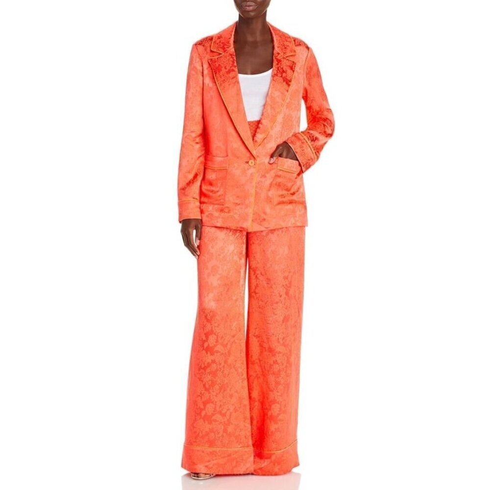 Alice + Olivia embossed Shanda pajama blazer with piping - Picture 2 of 7